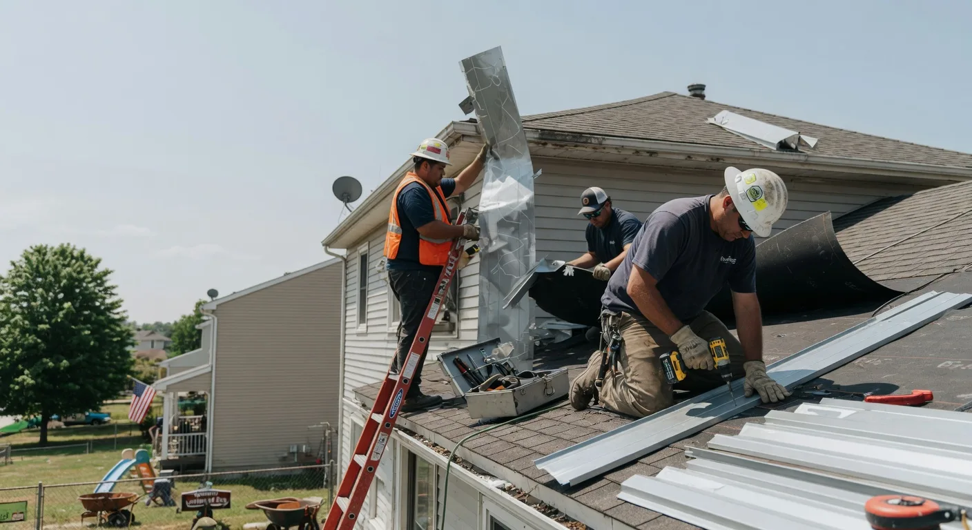Storm Damage Metal Roof Repair in Marlborough, NH